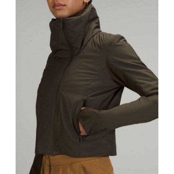 Lululemon Sleek City Jacket Dark Olive Size 10 Insulated - Picture 2 of 8